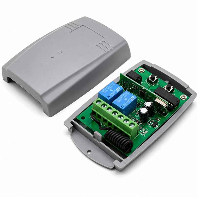 EUROMATIC 12-24V Universal Gate Remote Control Receiver UAE EUROMATIC Universal Gate Remote Receiver 433.92MHz 2 Channel