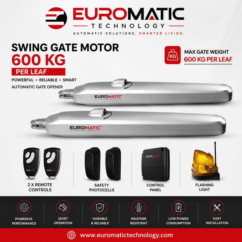EUROMATIC Swing Gate Motor 600 KG